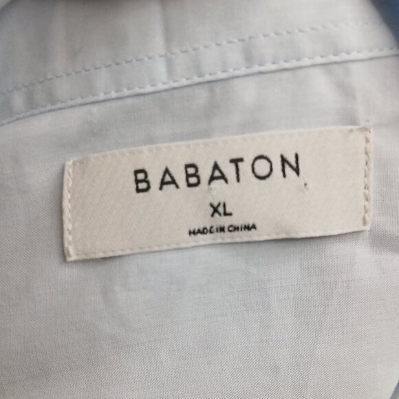 NWT Aritzia Babaton Marilyn Oversized Button-up Blouse in Glimmer Baby Blue XL - Picture 8 of 10